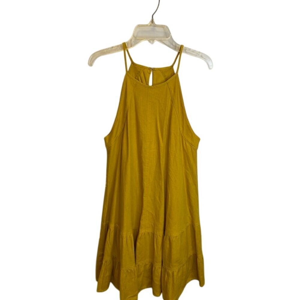 Altar'd State Chartreuse High Neck Swing Sundress Small